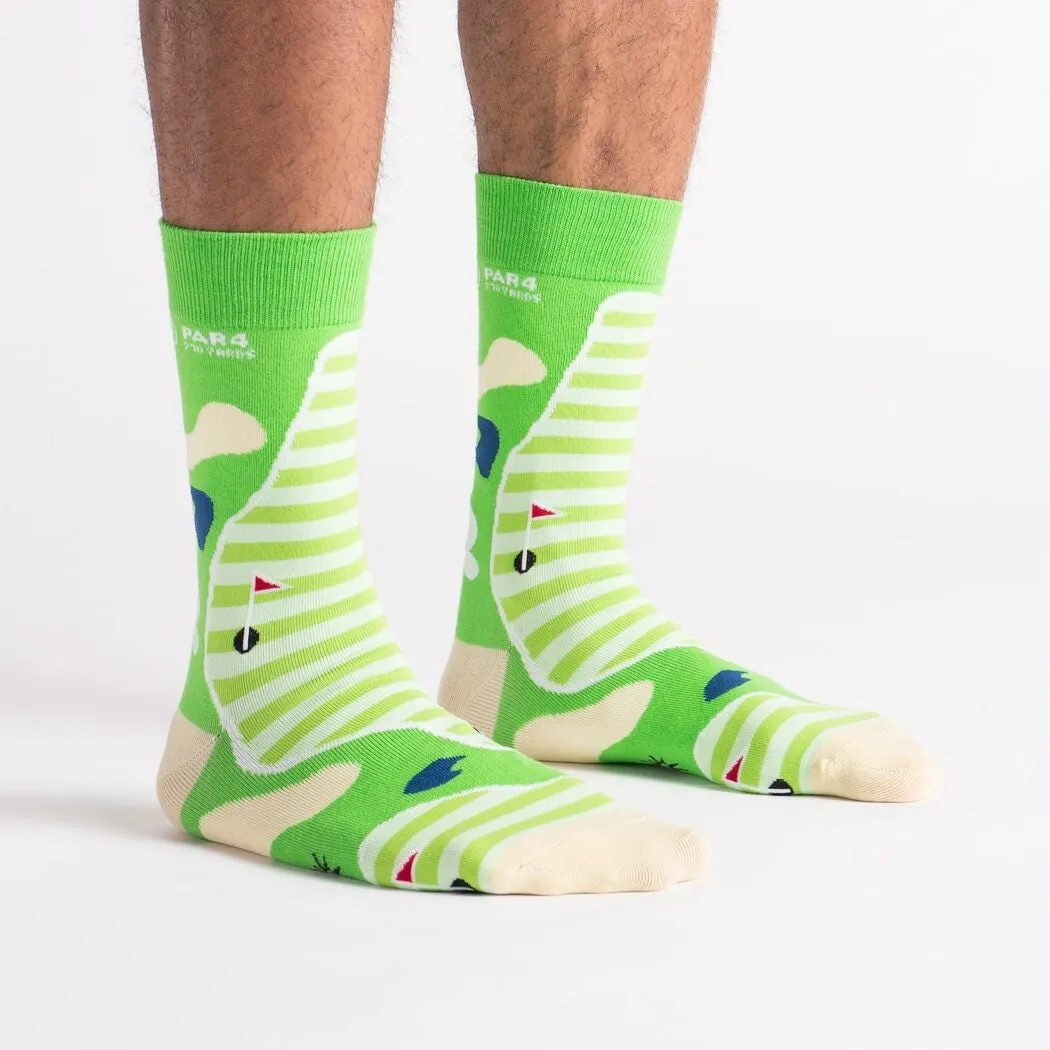 Golf Course Socks from the Sock Panda (Adult Large - Men's Shoe Sizes 8-12)