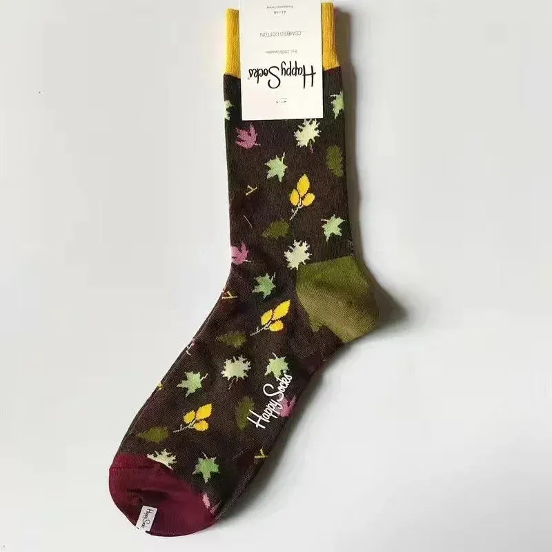 Happy& Funny Socks Men's Classic Crew Cotton Sports Socks