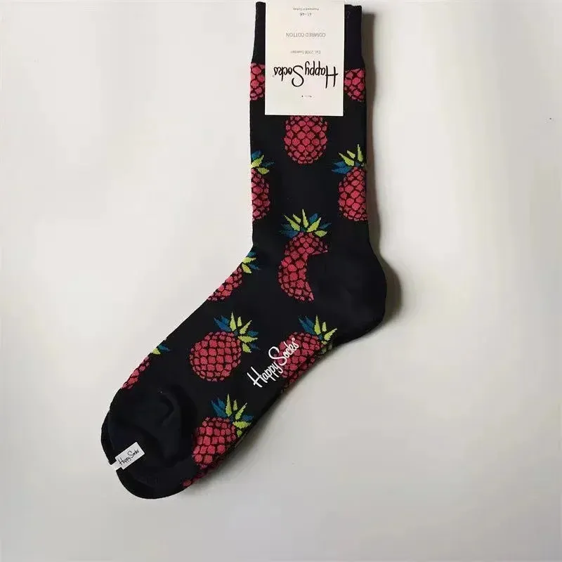 Happy& Funny Socks Men's Classic Crew Cotton Sports Socks