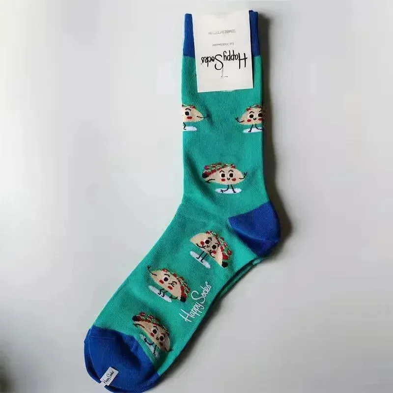 Happy& Funny Socks Men's Classic Crew Cotton Sports Socks