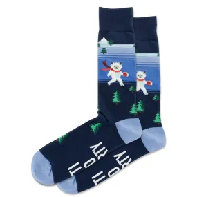 Hot Sox Mens Yeti To Party Non Skid Socks