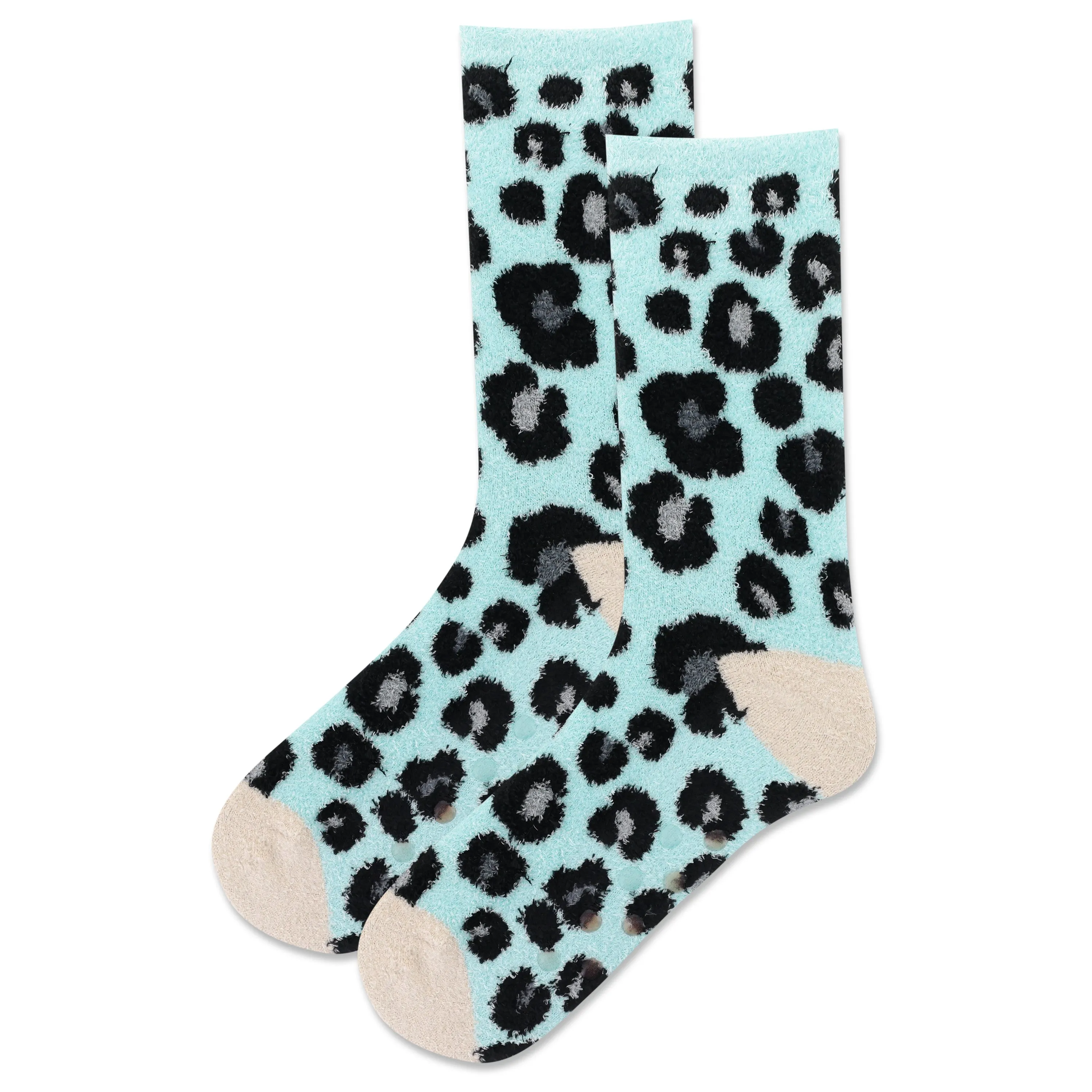 Hot Sox Womens Animal Print Non-Skid Slipper Socks