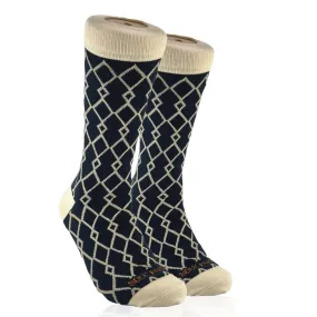 Interlocking Diamond Pattern Socks from the Sock Panda (Adult Large - Men's Shoe Sizes 8-12)