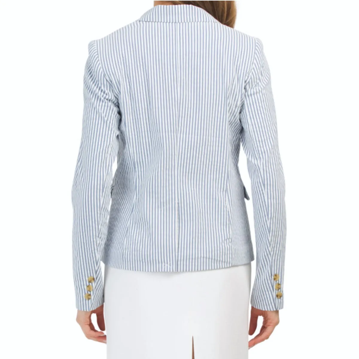 Jones NY Women's City Fit Cotton Blend Striped Blazer