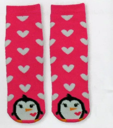 K Bell Kids Penguin Tube Non Skid Slipper Socks