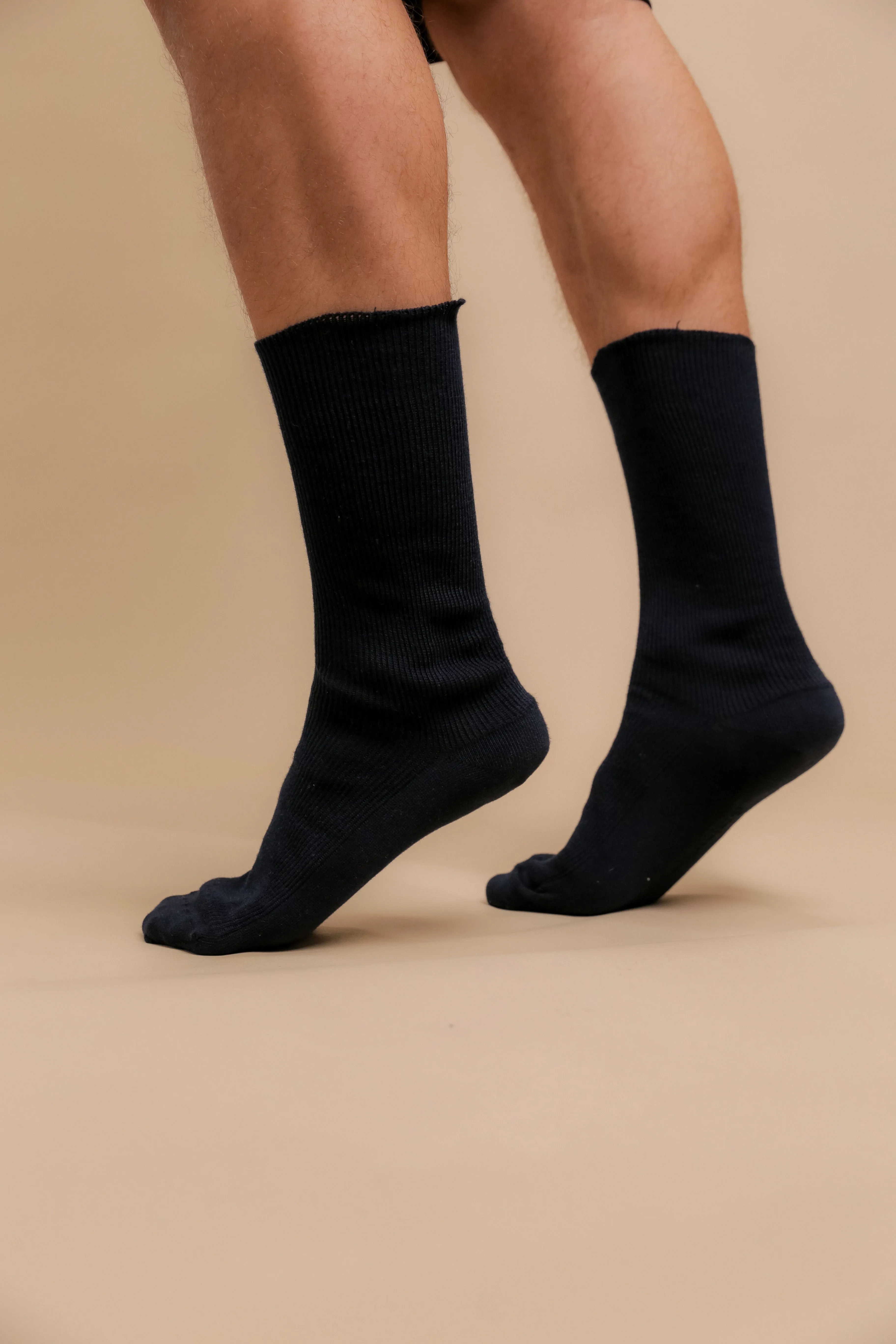 Lightweight Latex-Free 100% Organic Cotton Crew Socks (2pairs/pack)