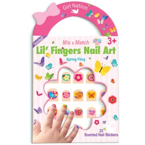 Lil' Fingers Nail Art - 25 Scented Nail Stickers - Spring Fling