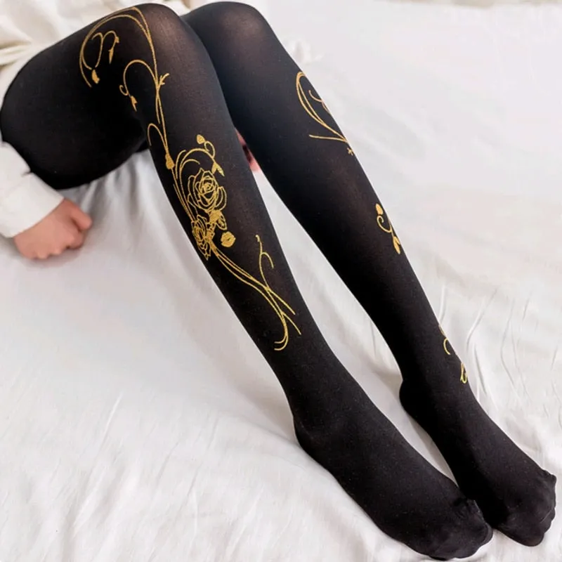 Lolita  pantyhose Rose bronzing socks