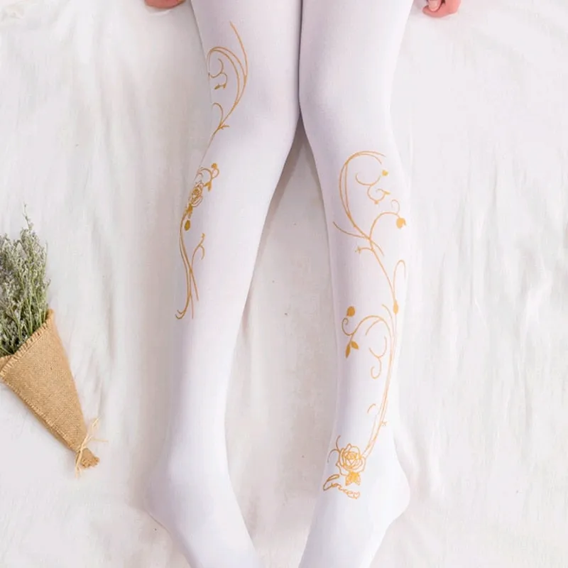 Lolita  pantyhose Rose bronzing socks