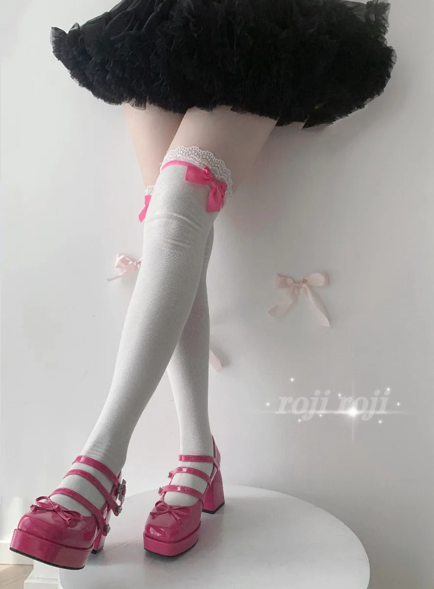 Lolita Socks Bow Knot Socks Lolita Lace Socks Sweet