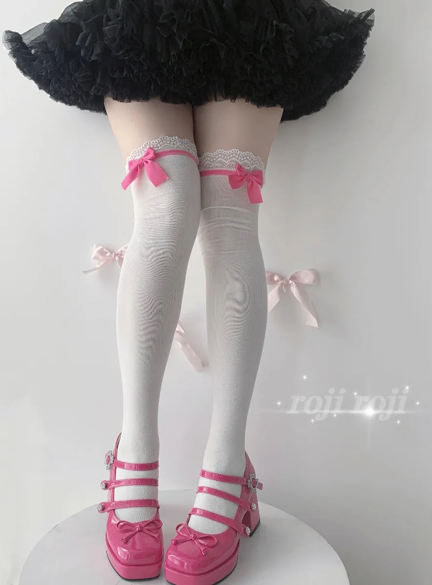 Lolita Socks Bow Knot Socks Lolita Lace Socks Sweet