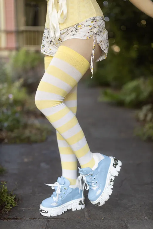 Longer Striped Extraordinary Thigh High Socks