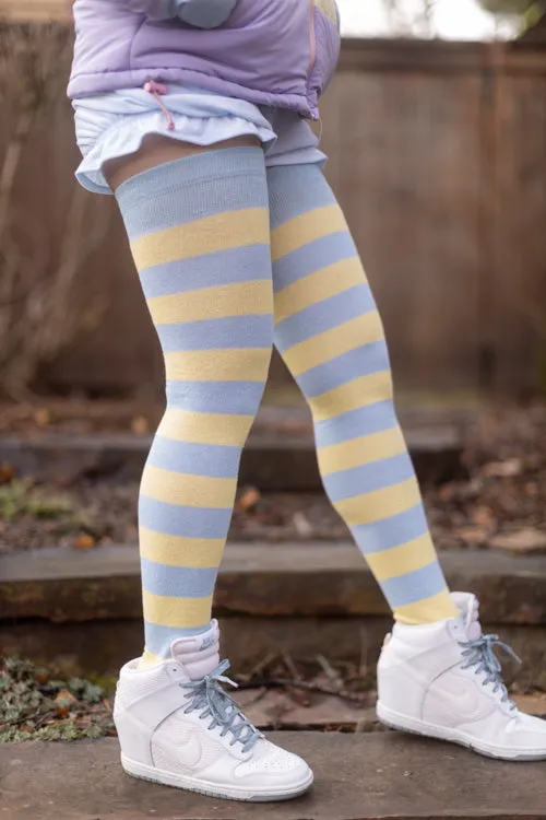 Longer Striped Extraordinary Thigh High Socks