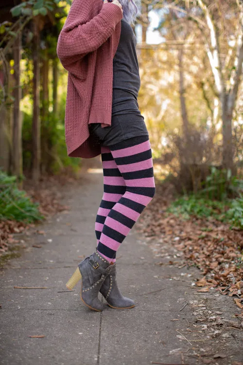 Longer Striped Extraordinary Thigh High Socks