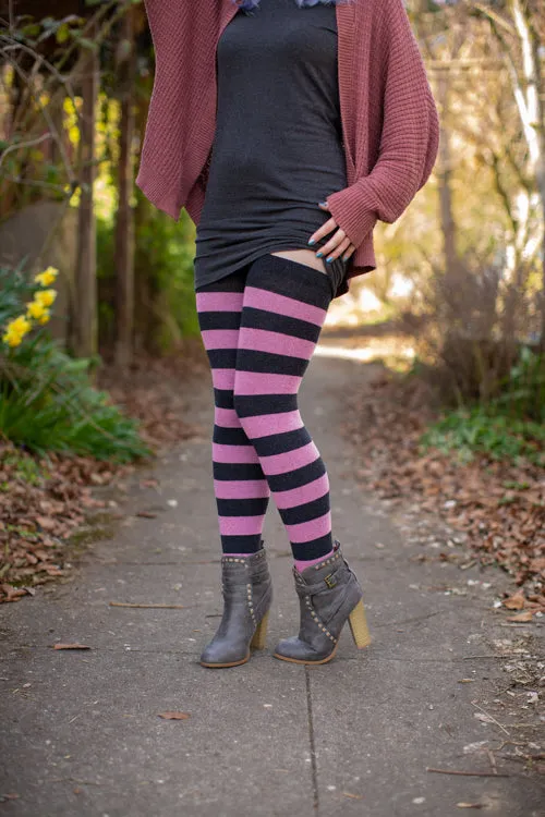 Longer Striped Extraordinary Thigh High Socks