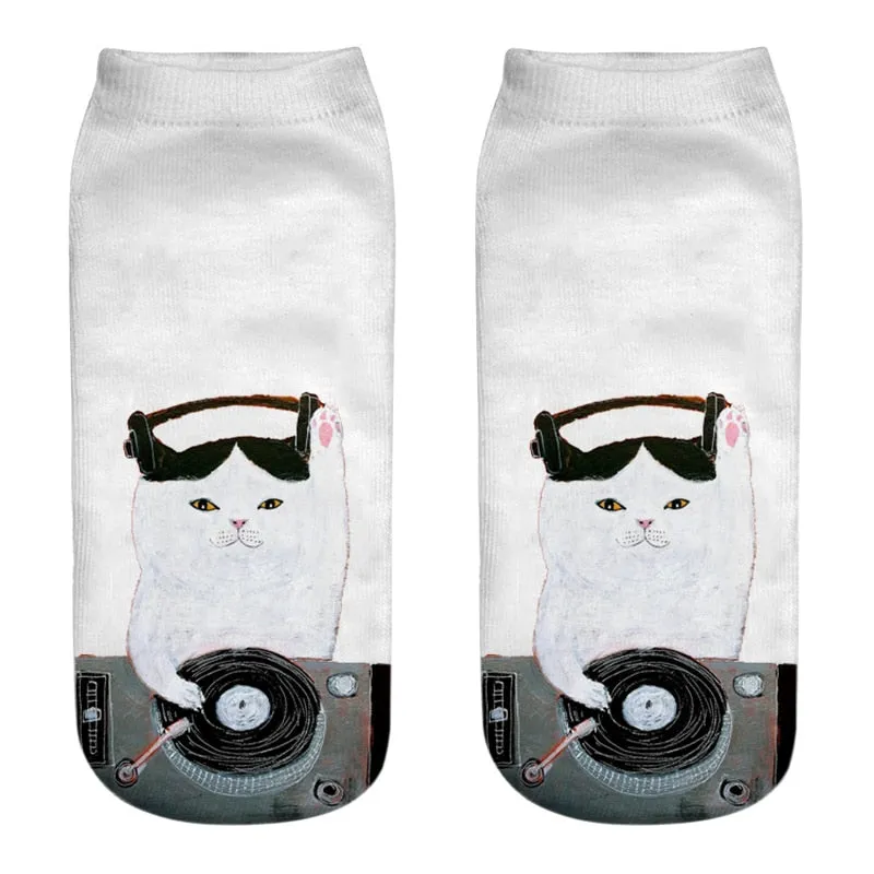 Low-Ankle Cat Socks