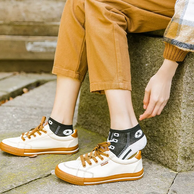 Low-Cut Socks Funny Sneaker Print