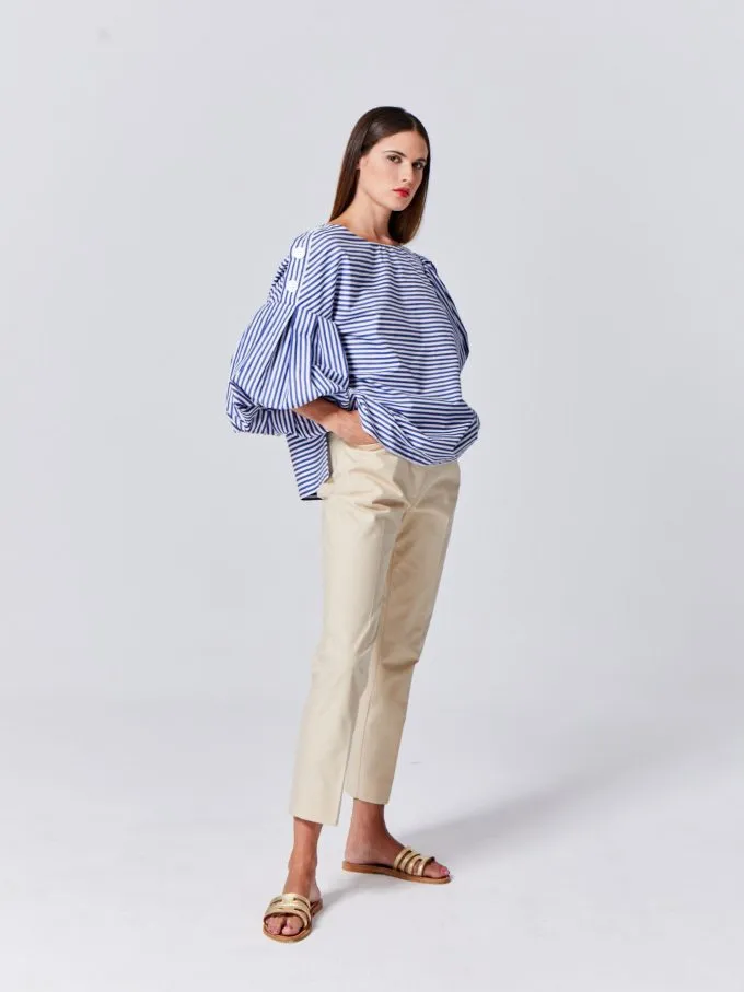 Marinière Stripe Puff Sleeve