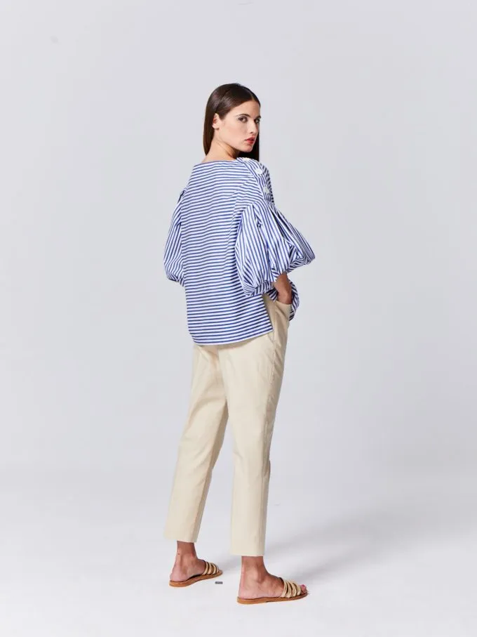 Marinière Stripe Puff Sleeve