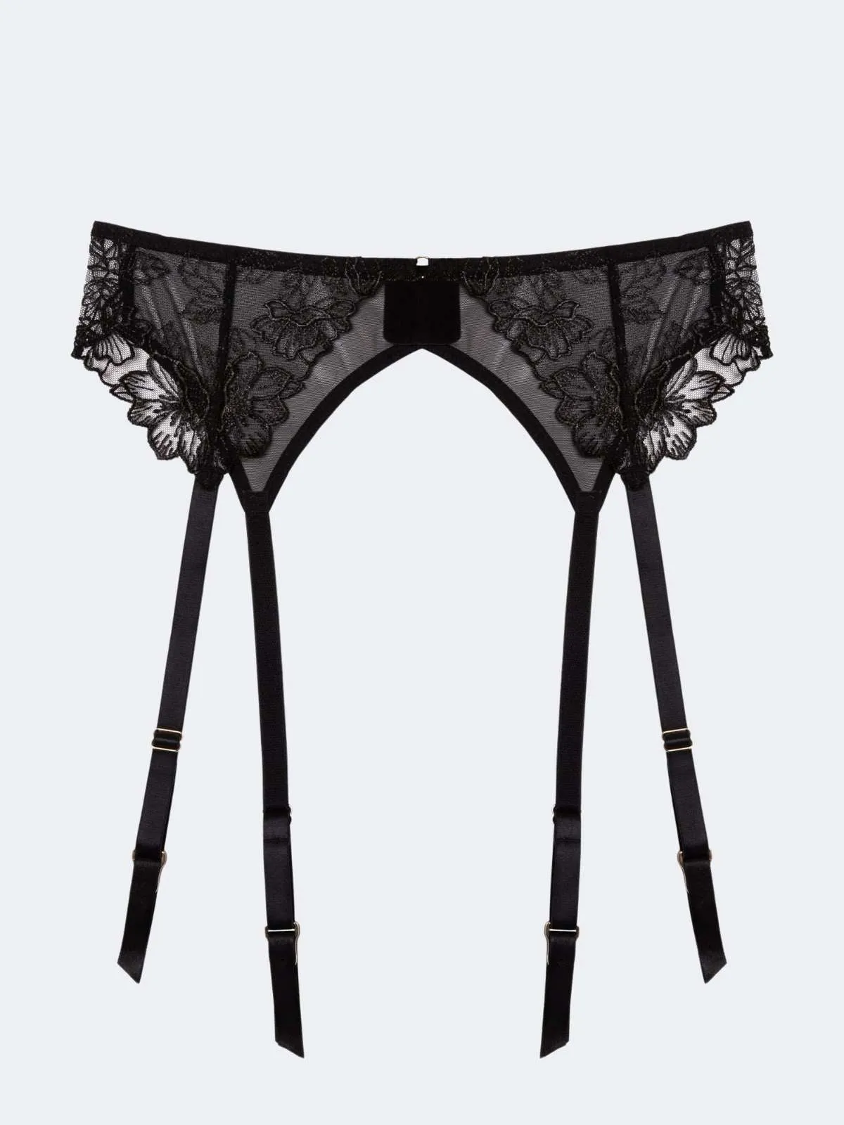 Marlowe Floral Embroidered Garter Belt