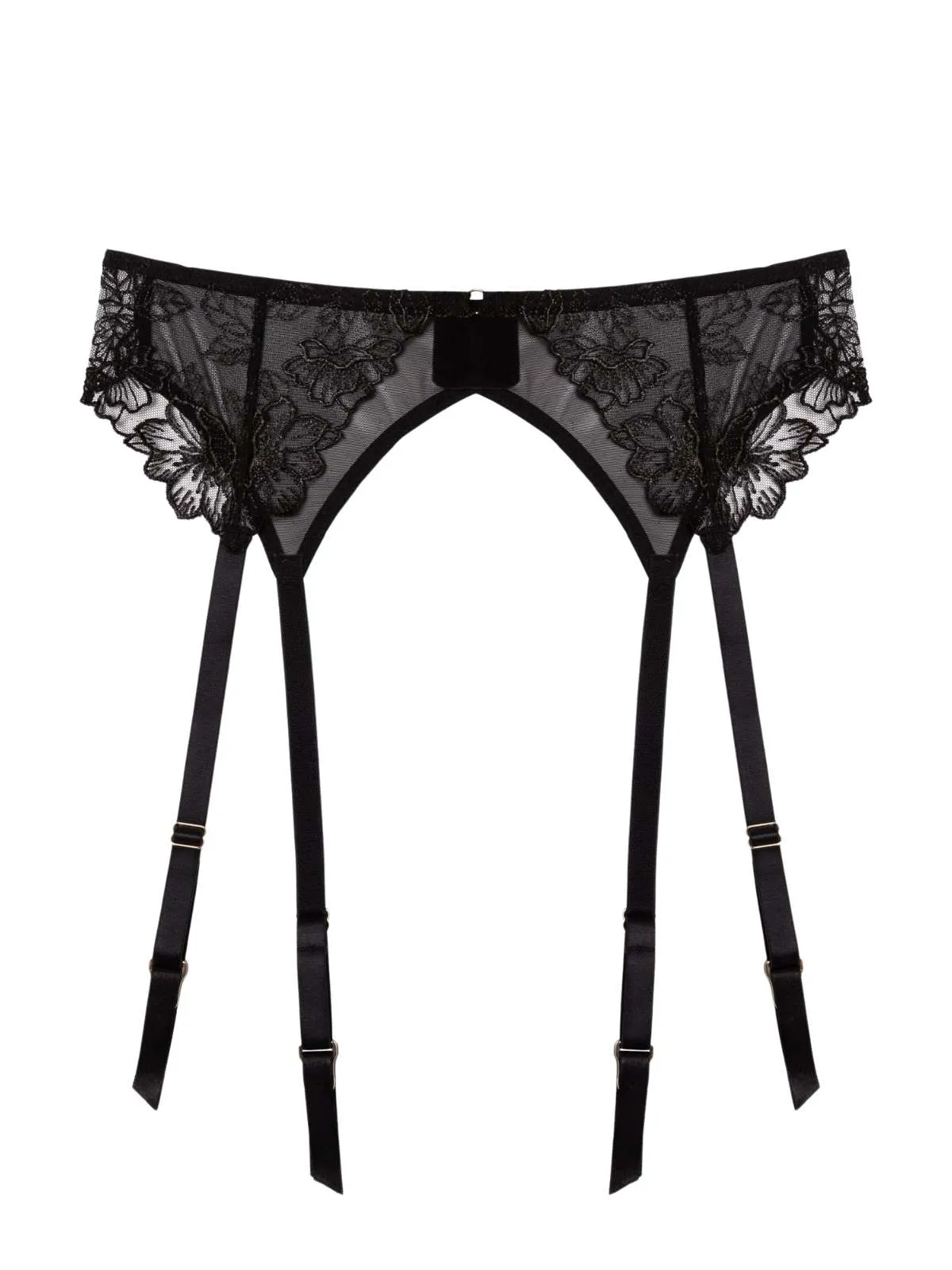 Marlowe Floral Embroidered Garter Belt