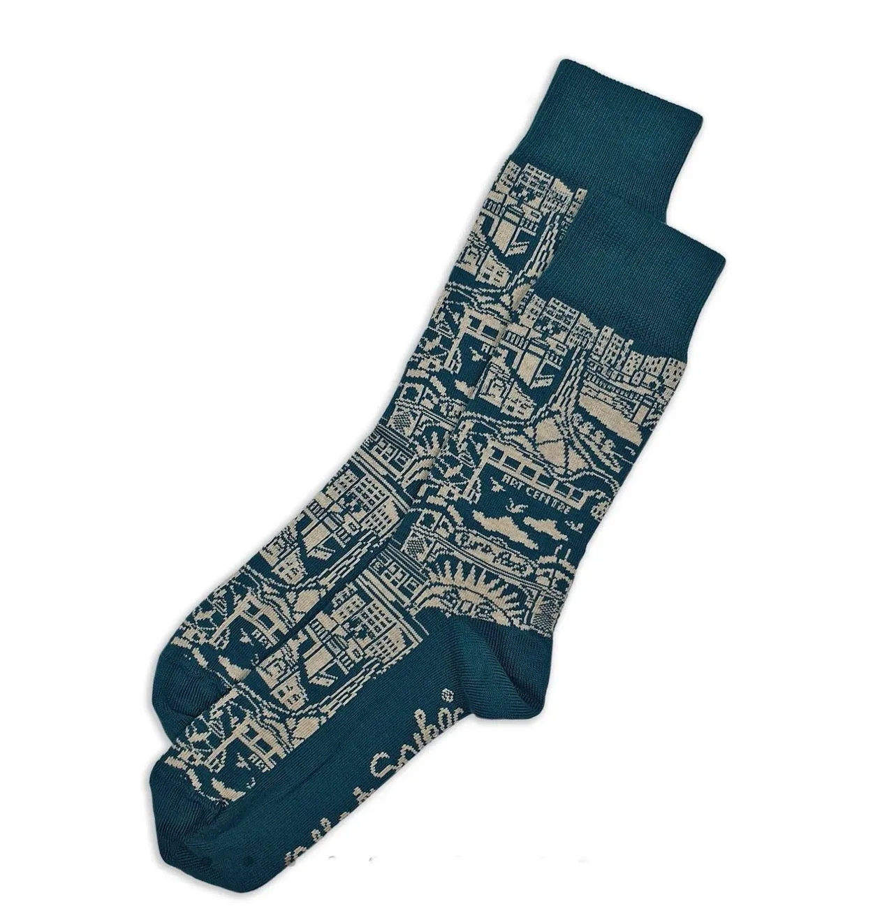 Melbourne Socks - Australian Cotton - Petrol