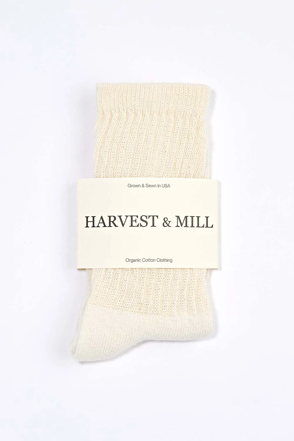 Men's 3 Pack Organic Cotton Socks Natural-White Crew