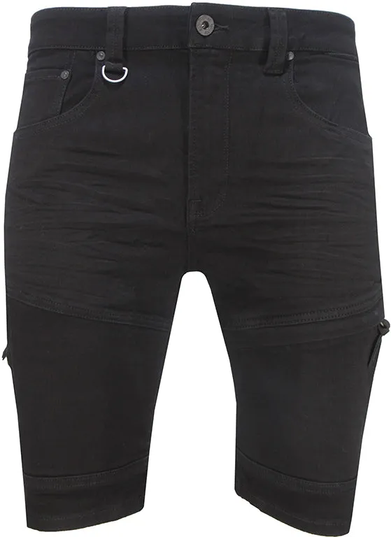 Men's Black Knight Denim Shorts