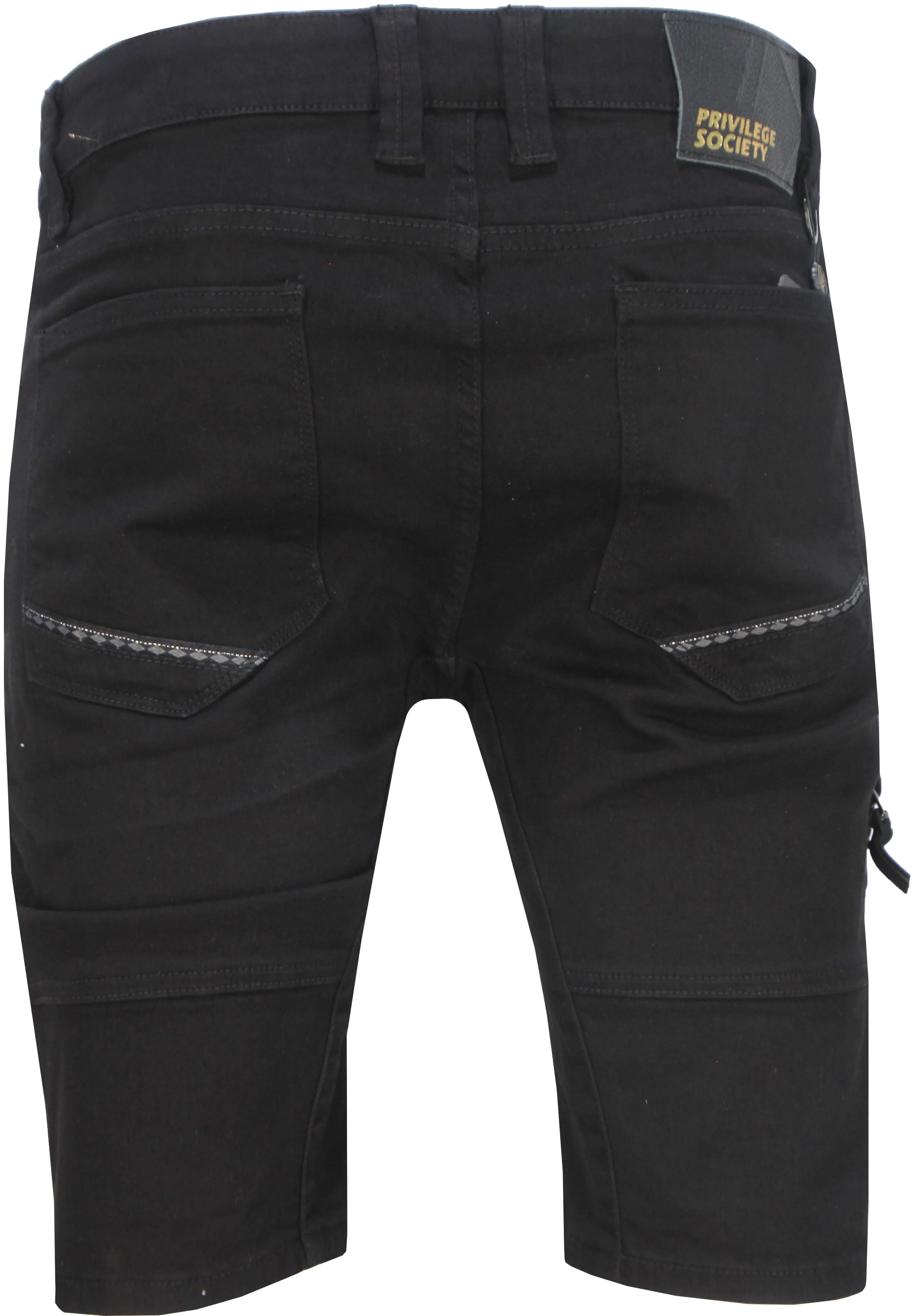 Men's Black Knight Denim Shorts