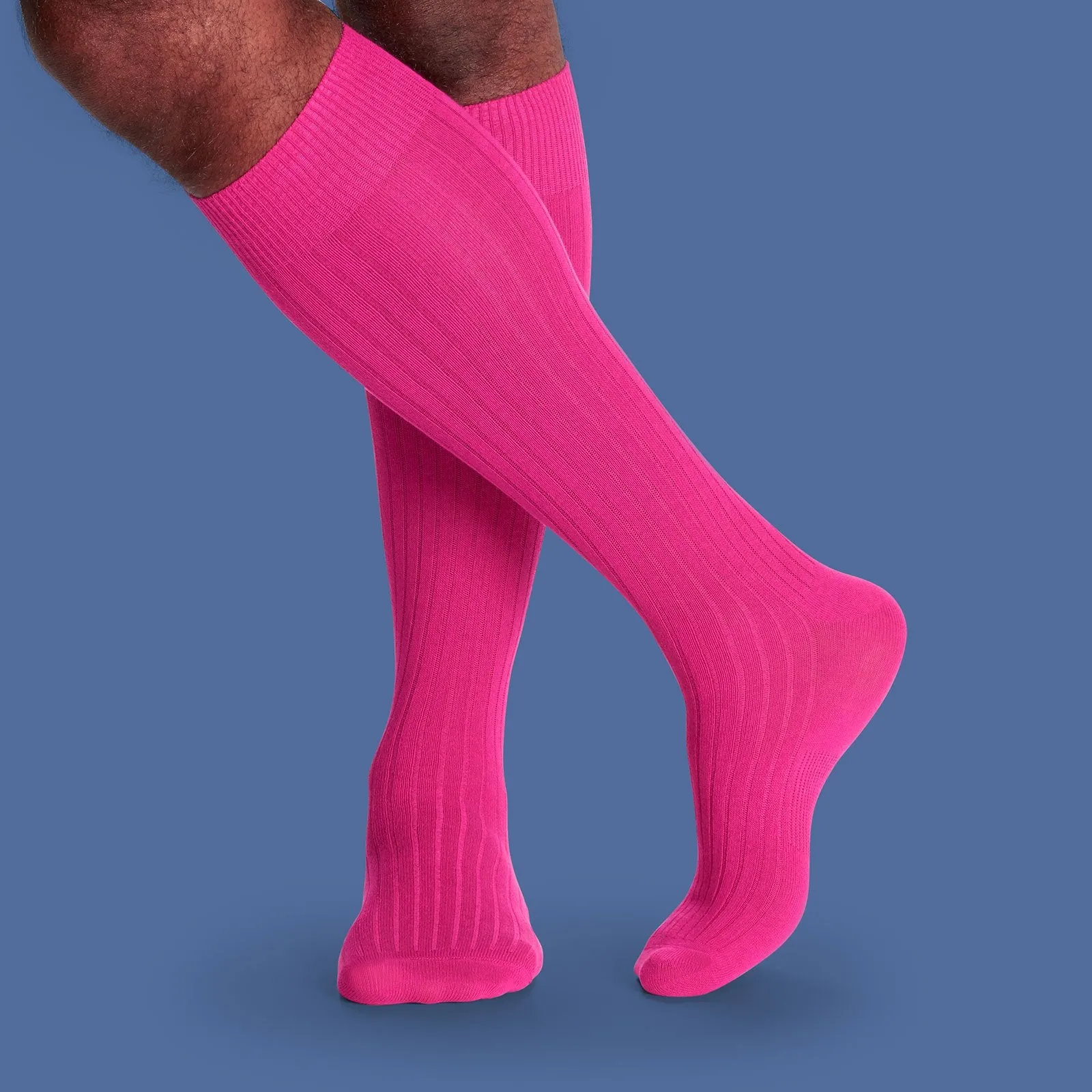 Men's Ribbed Dress Over the Calf Sock 8-Pack