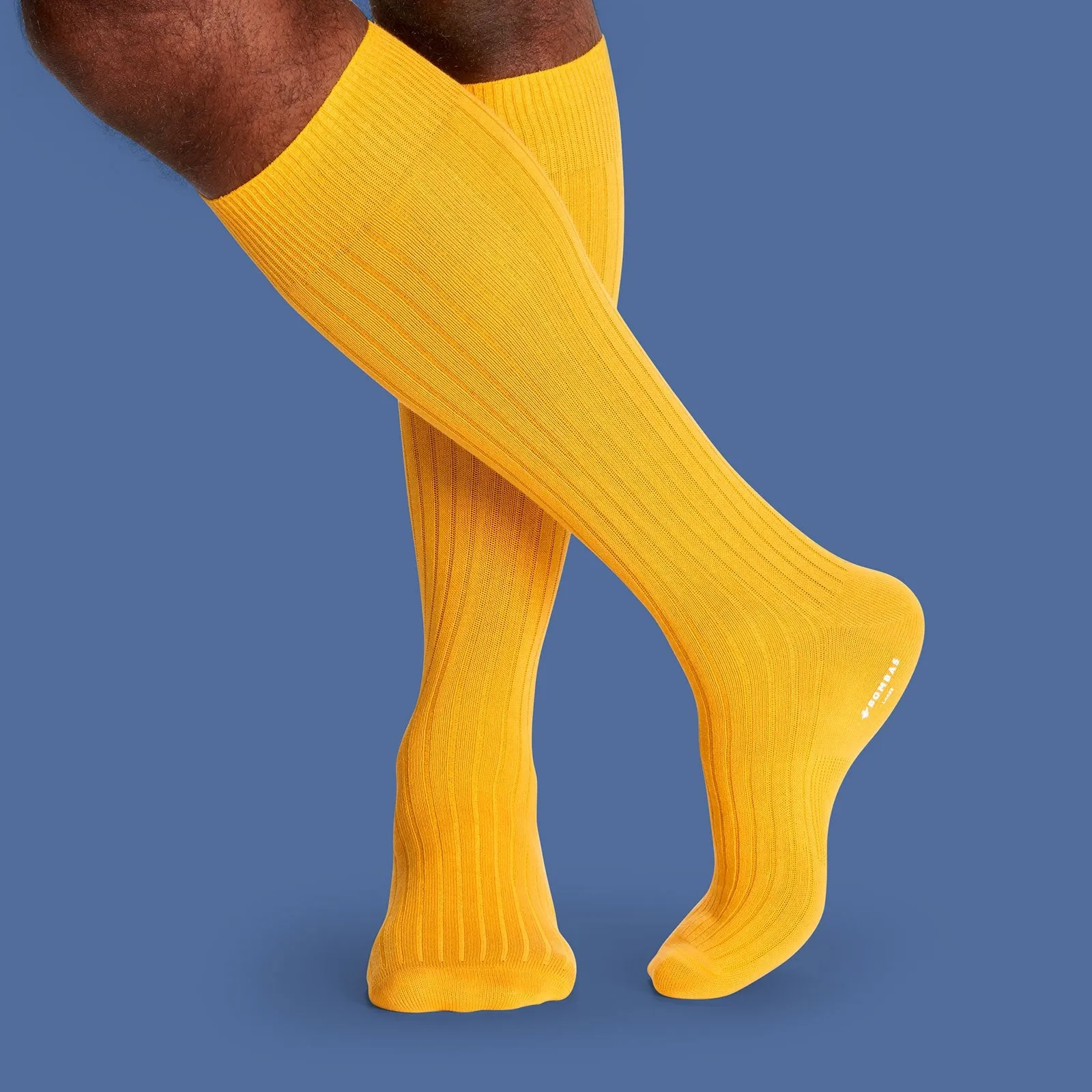 Men's Ribbed Dress Over the Calf Sock 8-Pack