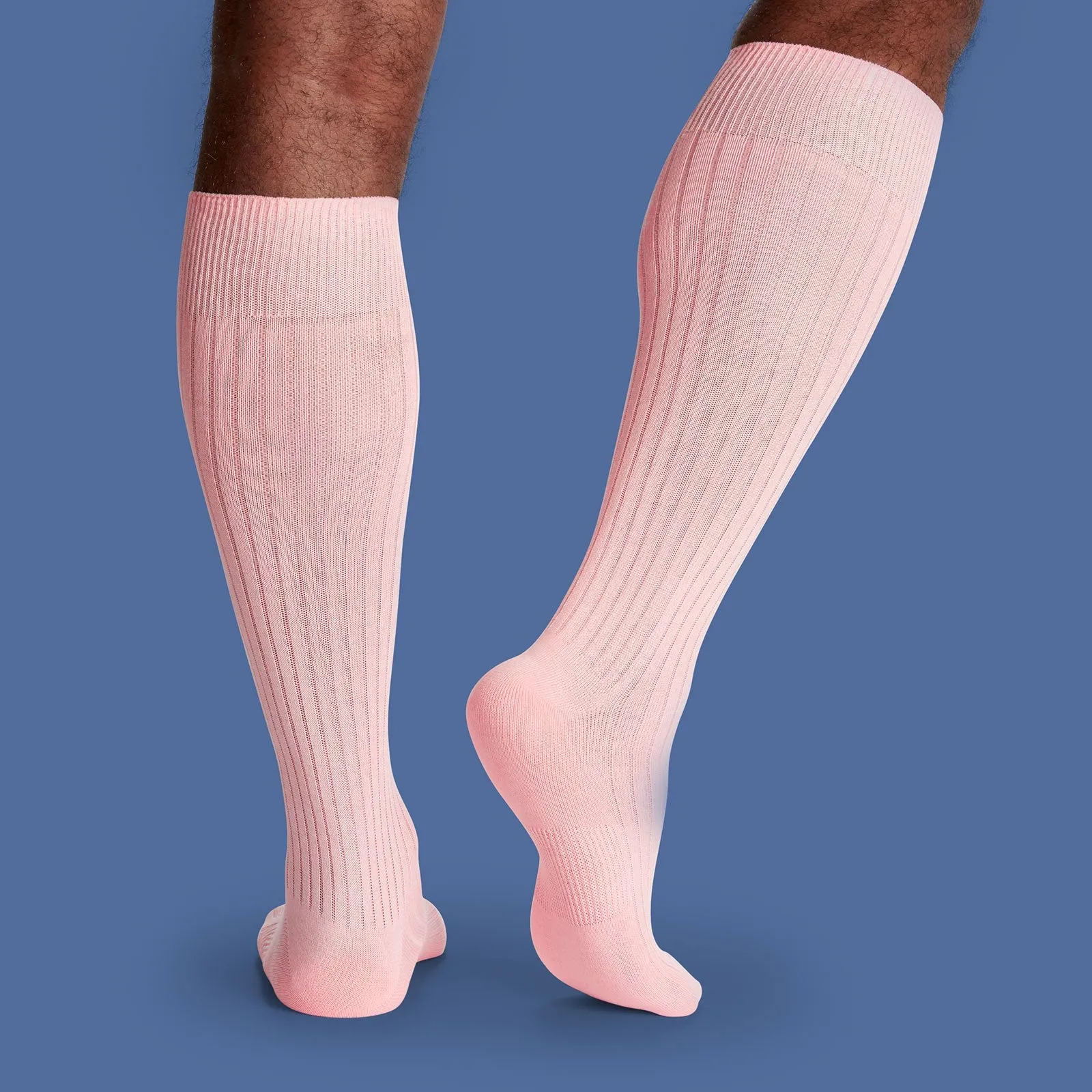 Men's Ribbed Dress Over the Calf Sock 8-Pack