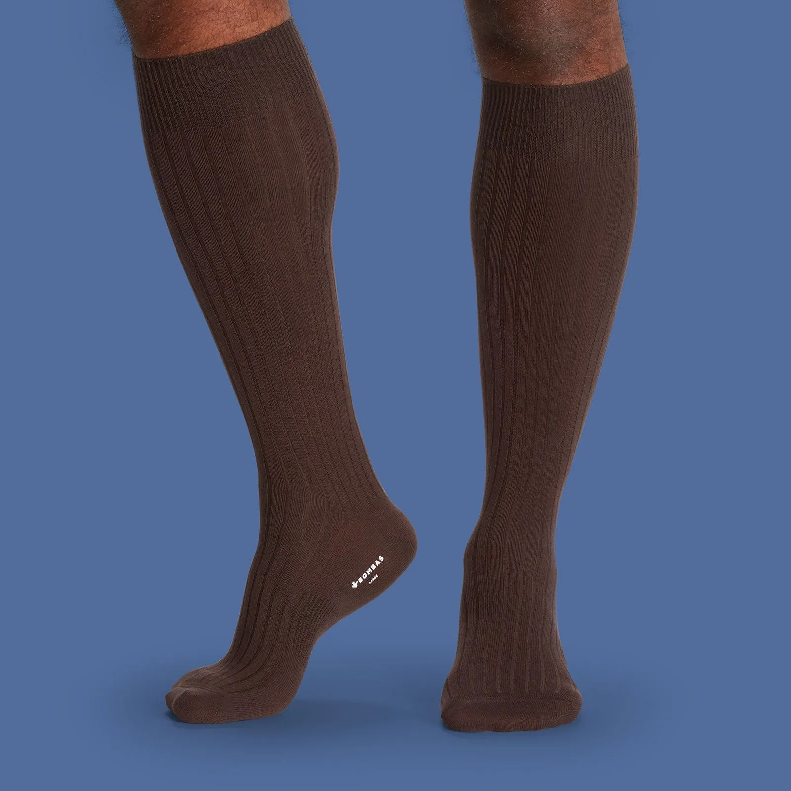 Men's Ribbed Dress Over the Calf Sock 8-Pack