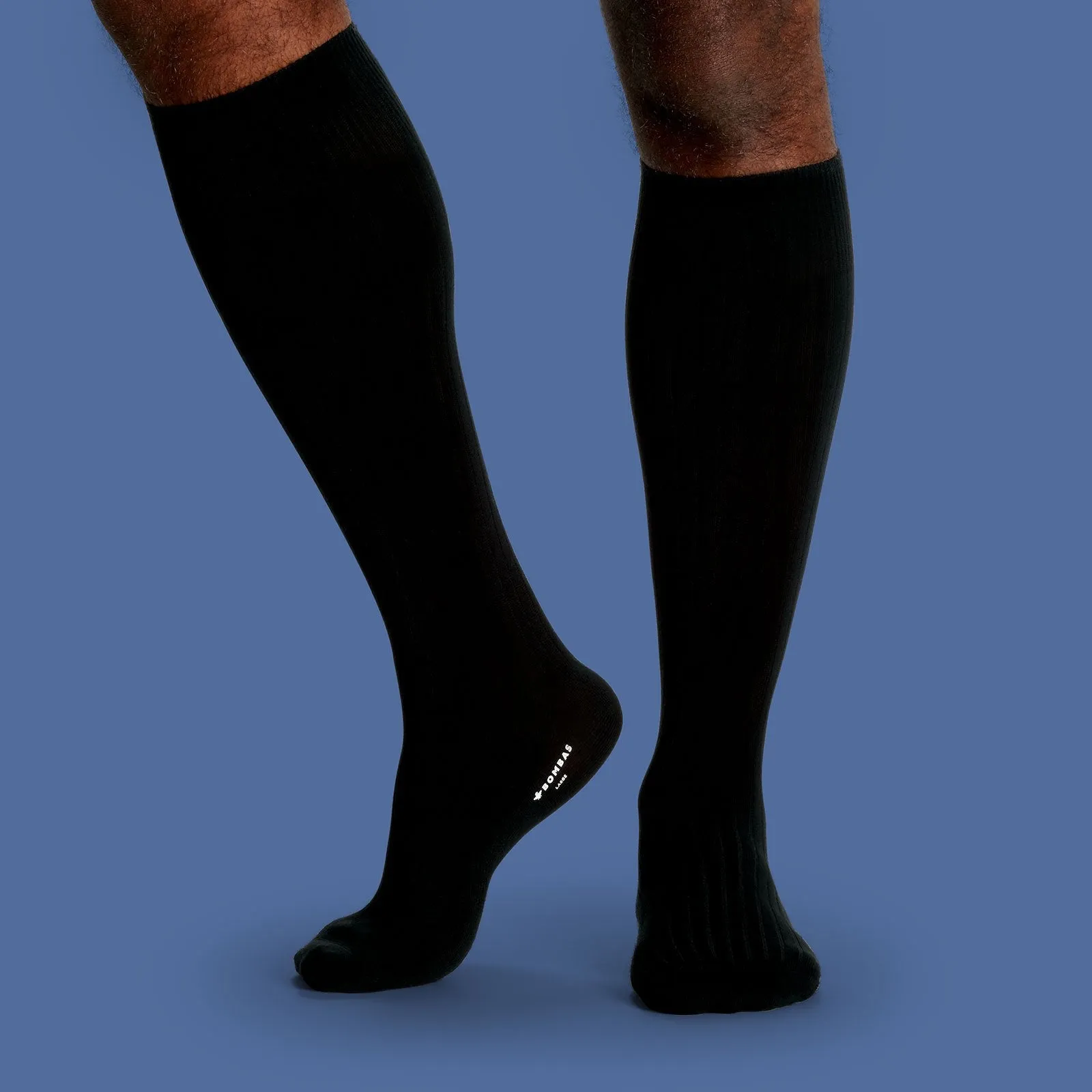 Men's Ribbed Dress Over the Calf Sock 8-Pack