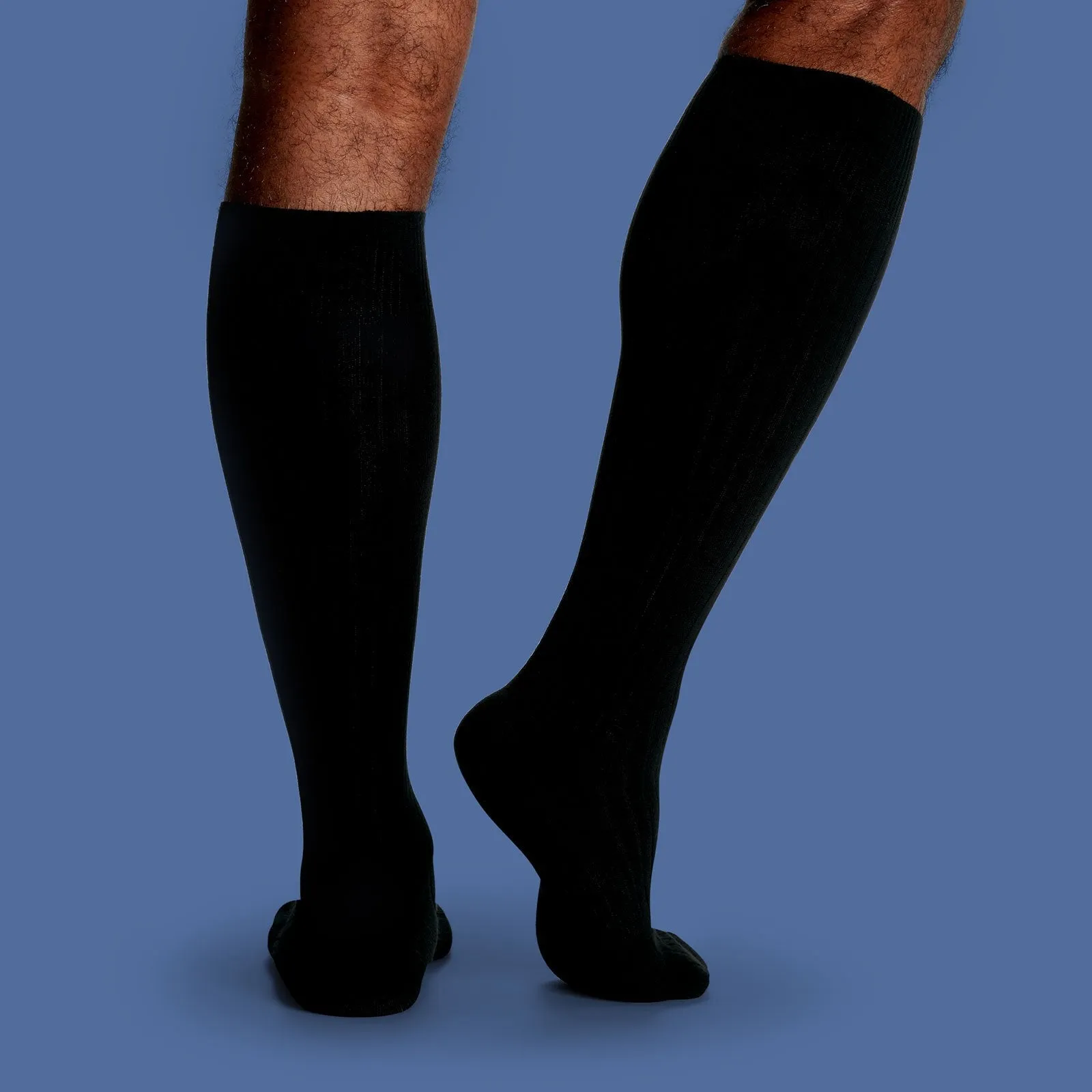 Men's Ribbed Dress Over the Calf Sock 8-Pack