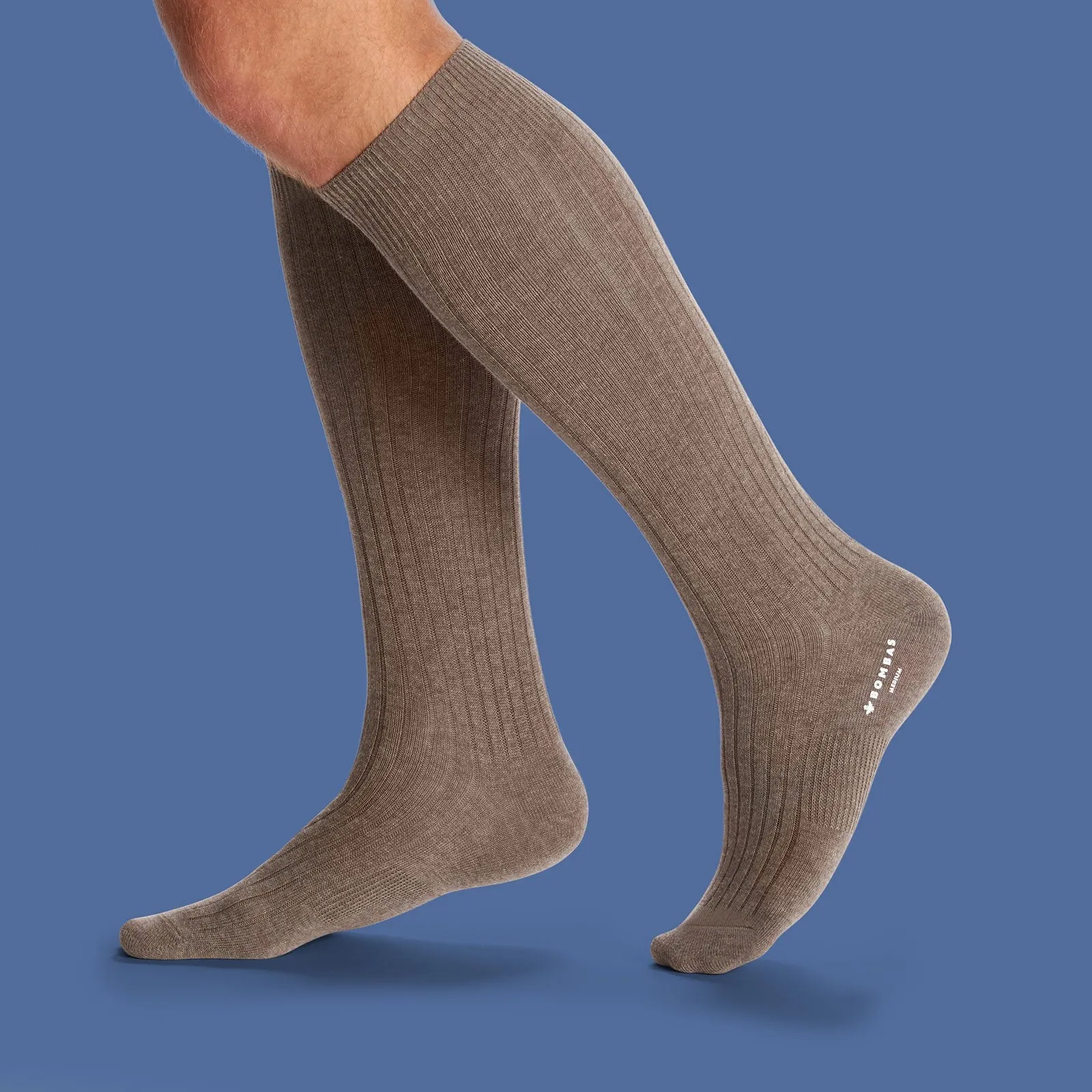 Men's Ribbed Dress Over the Calf Sock 8-Pack