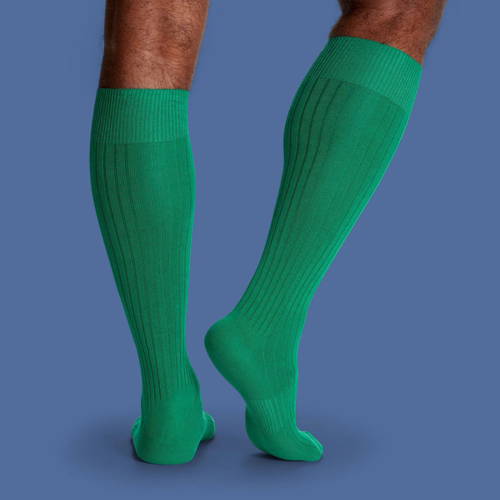 Men's Ribbed Dress Over the Calf Sock 8-Pack