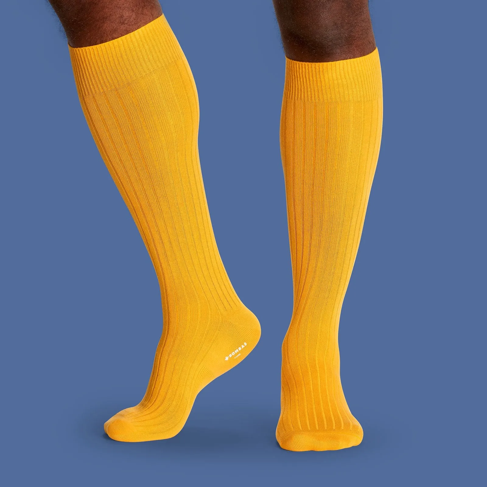 Men's Ribbed Dress Over the Calf Sock 8-Pack