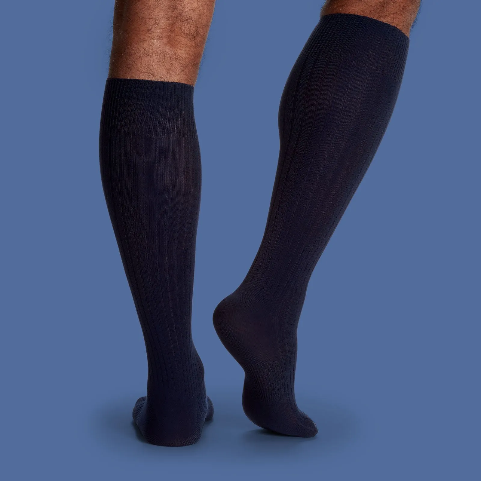 Men's Ribbed Dress Over the Calf Sock 8-Pack