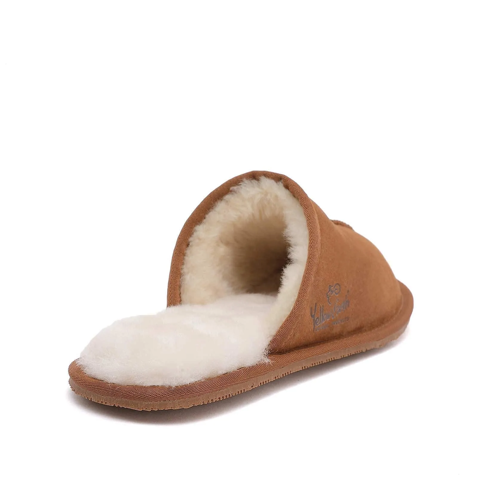 Men's Scuff - Australian Sheepskin UGG Slippers - Flexible Non-Slip Rubber Sole