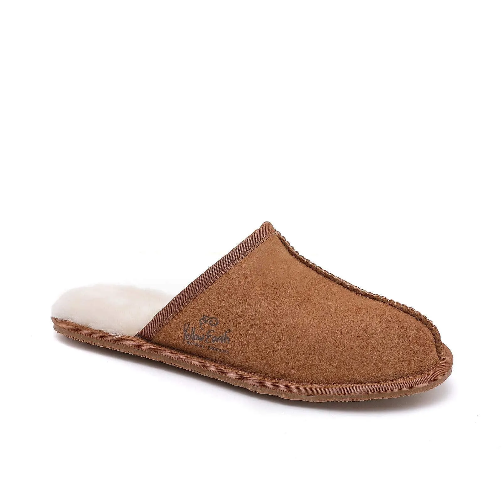 Men's Scuff - Australian Sheepskin UGG Slippers - Flexible Non-Slip Rubber Sole