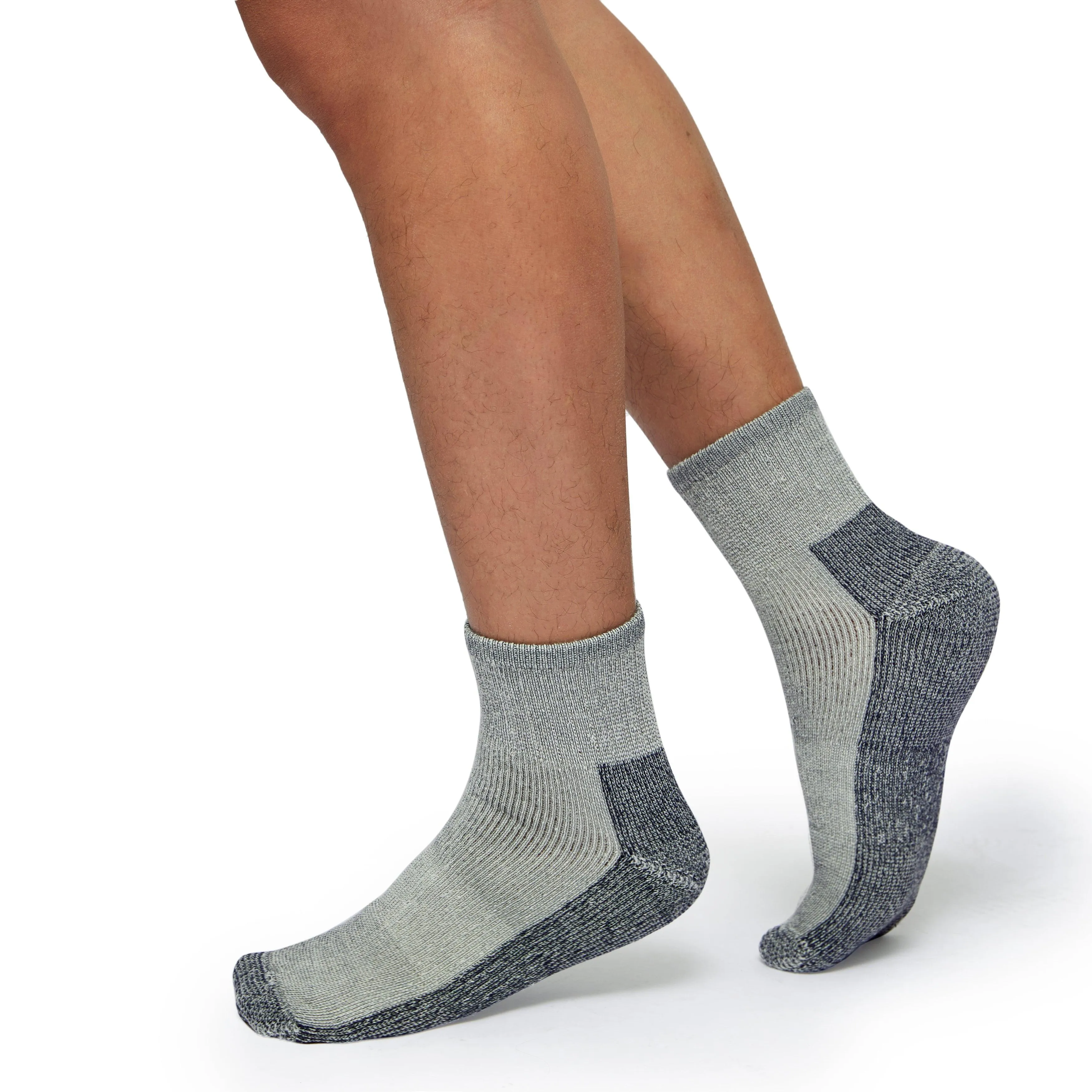 Men's Touch Wear Everyday GRAY ankle socks 4-packs