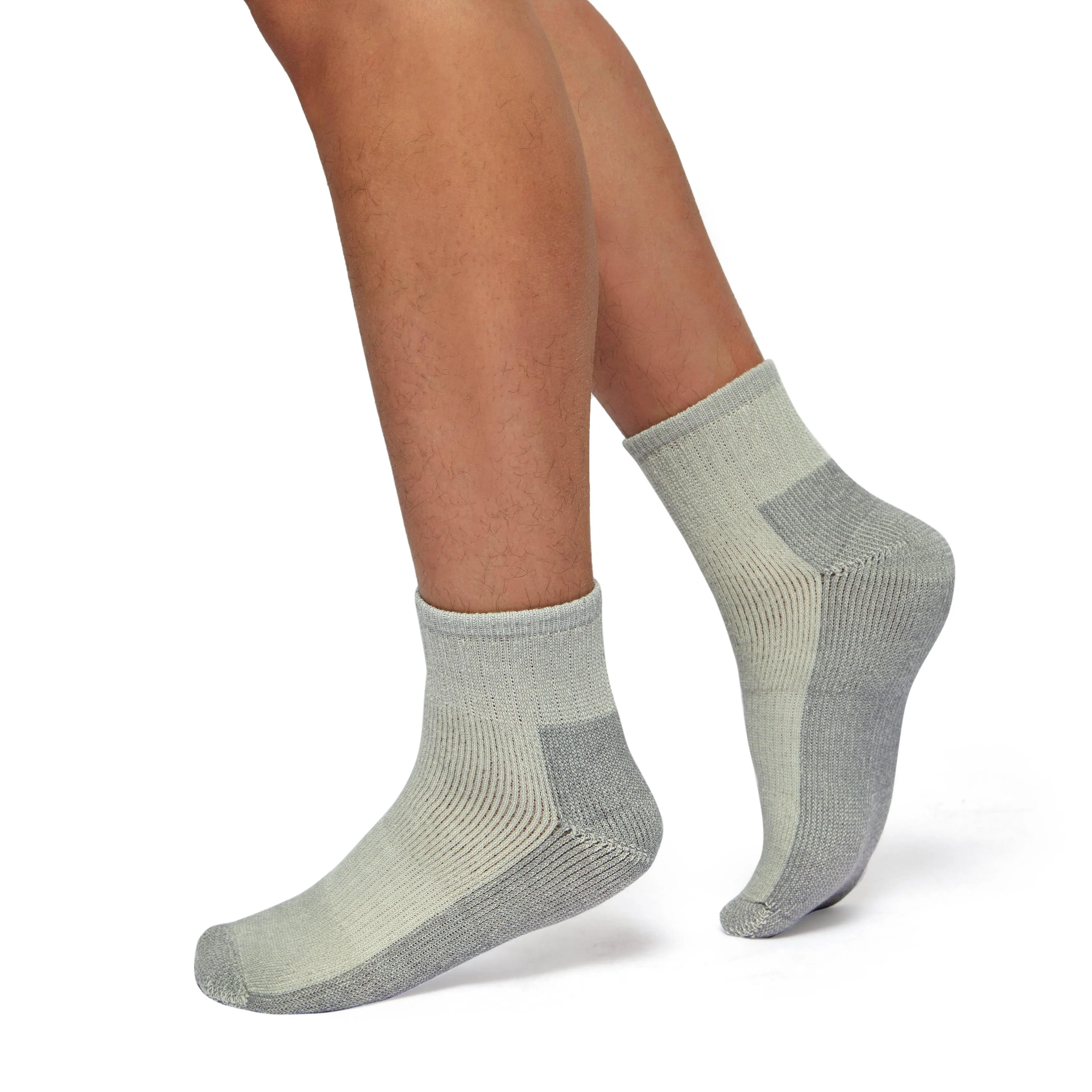 Men's Touch Wear Everyday GRAY ankle socks 4-packs