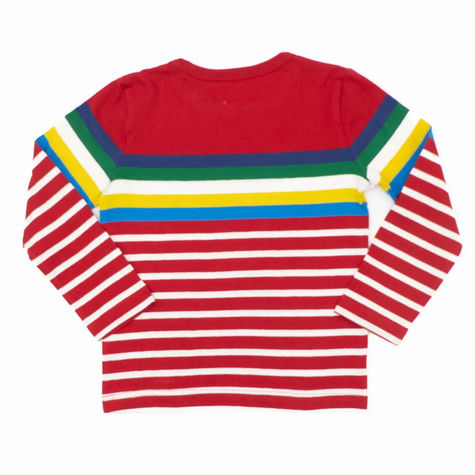 Mini Boden Boys Red Stripe T-Shirt Long Sleeve Tops