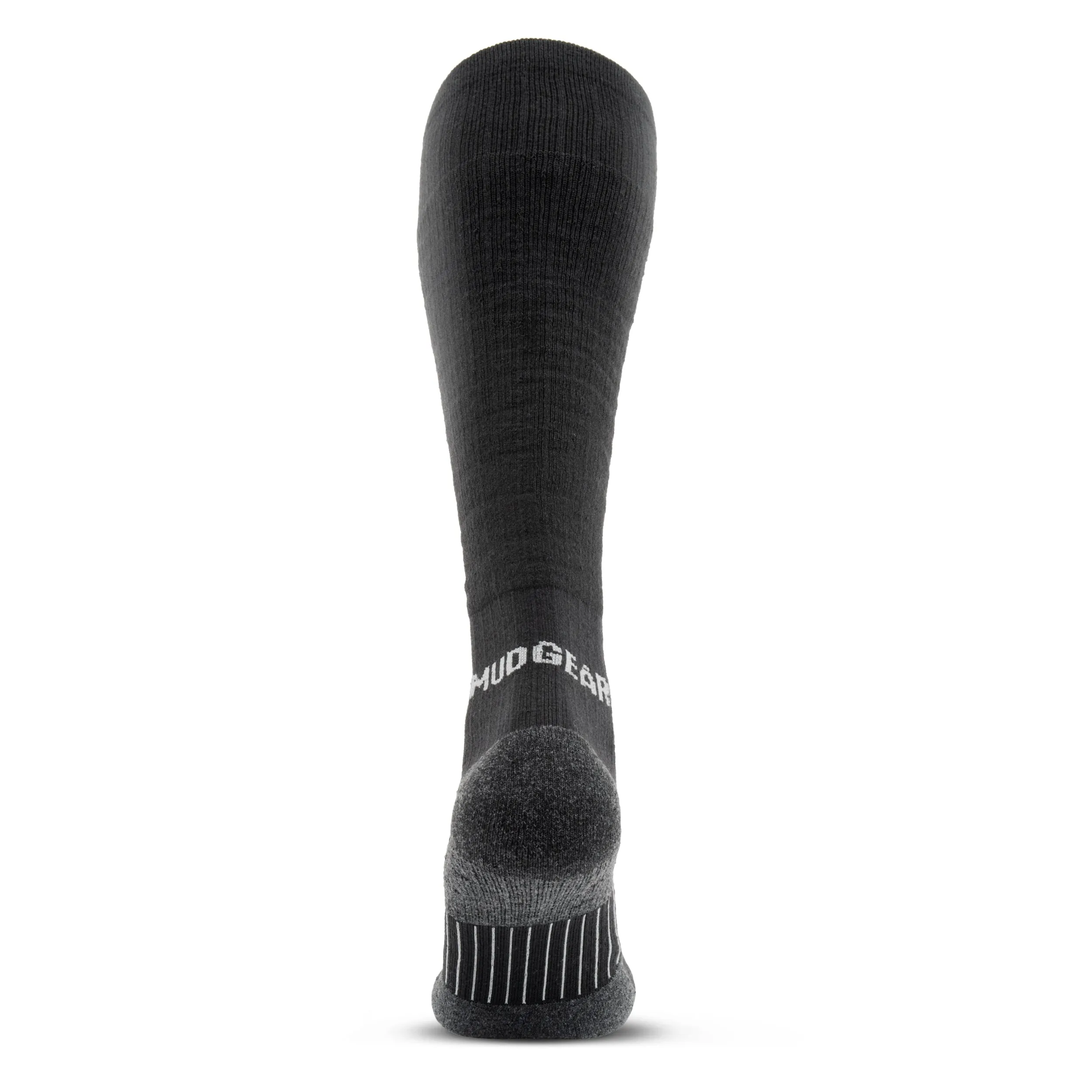 MudGear Tall Compression Merino Wool Socks - Black/Gray (1 Pair)