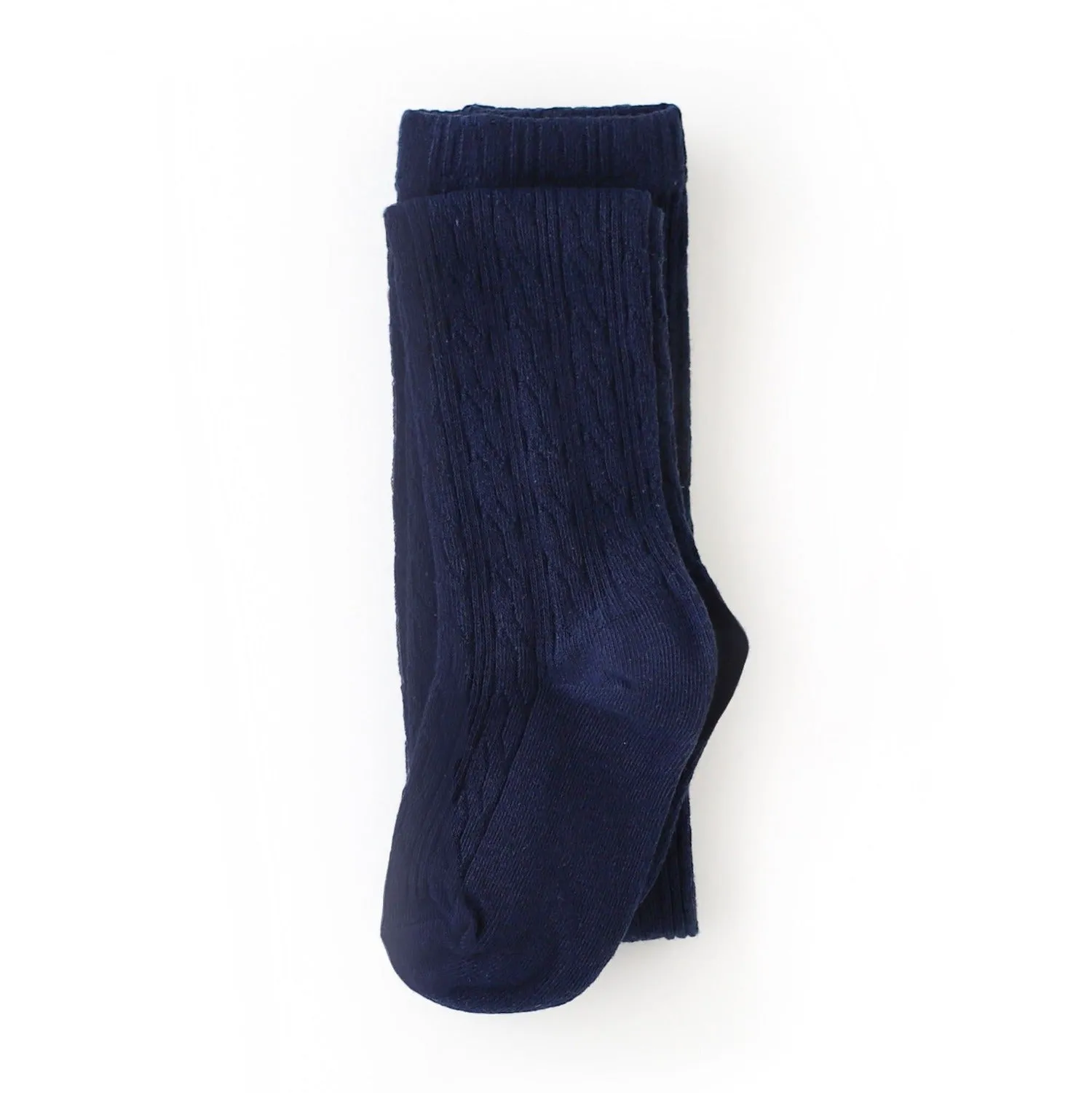 Navy Cable Knit Tights