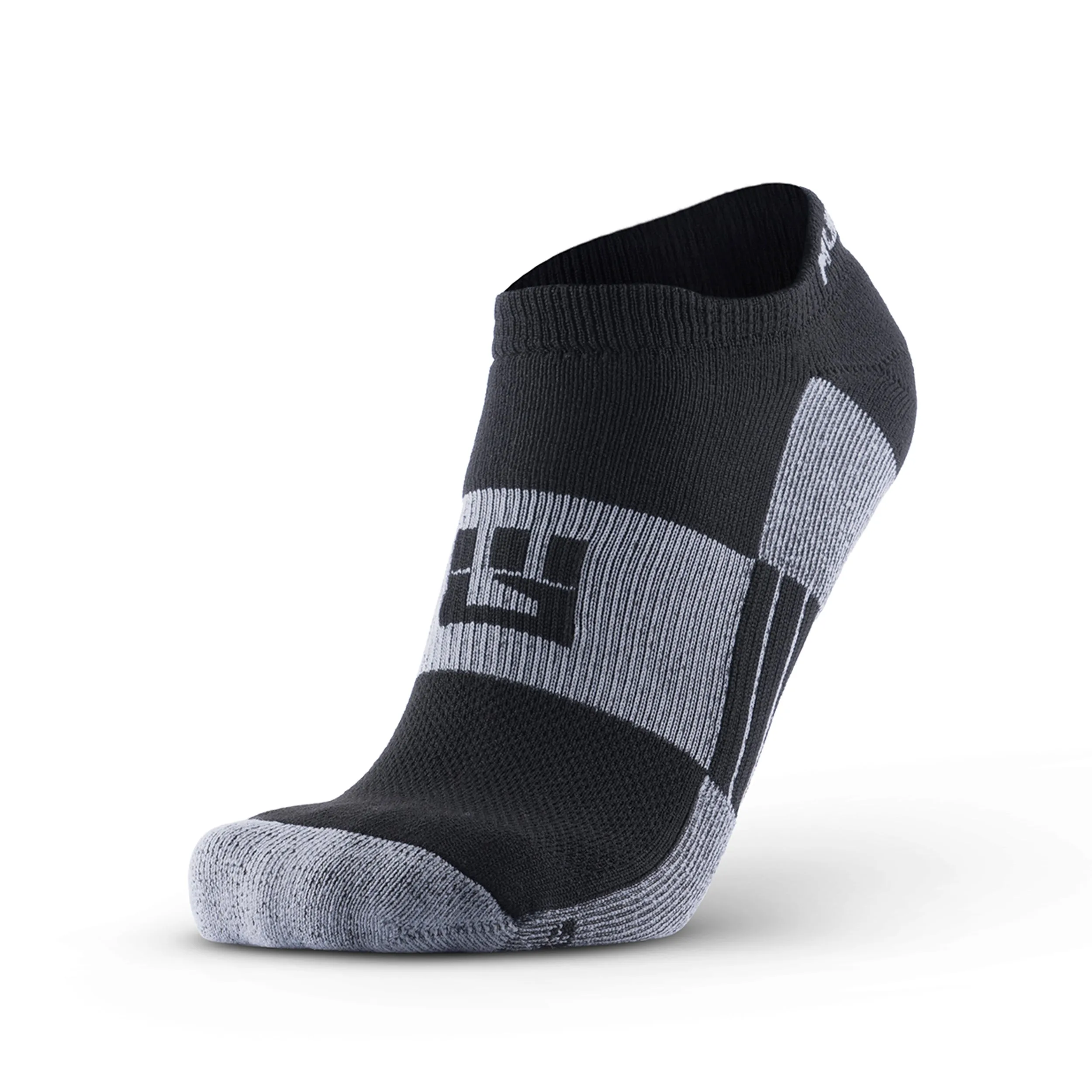 No-Show Running Socks - Black/Gray (2 Pair Pack)