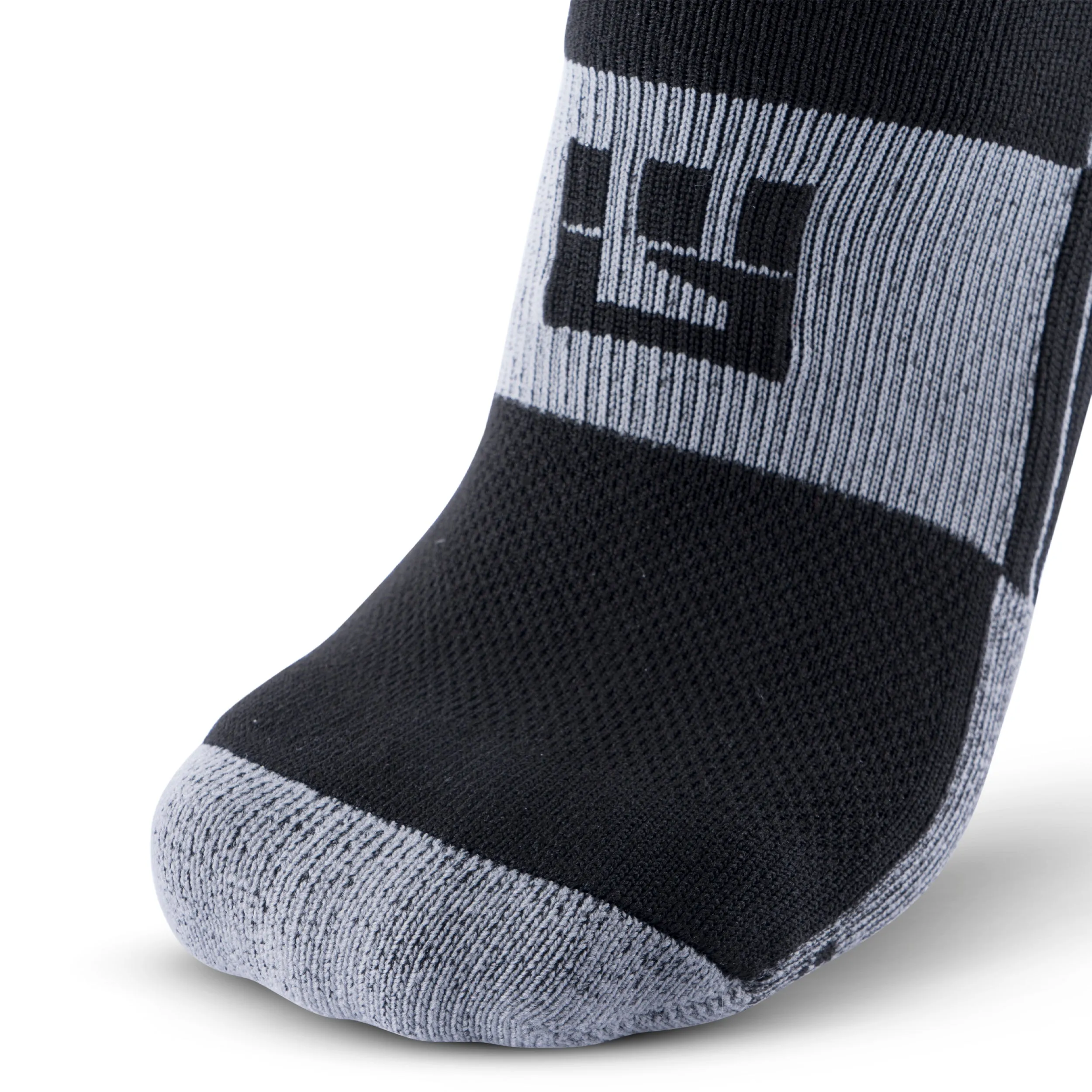 No-Show Running Socks - Black/Gray (2 Pair Pack)