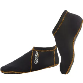 Open Box Cressi Palma ST 3mm Short Socks-Black / Orange-MDLG