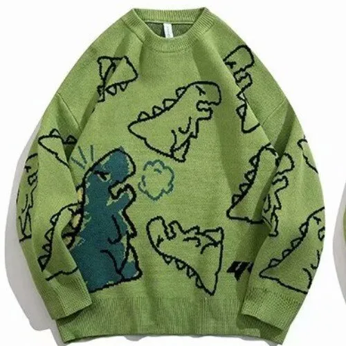 Oversized Knitted Cartoon Cardigan